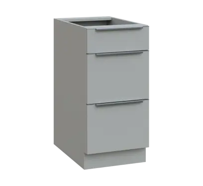 SIS - 4Z33 spodní skříňka, 3-zásuvková, 870x400x600, šedá